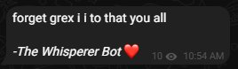 Example Whisper From Bot